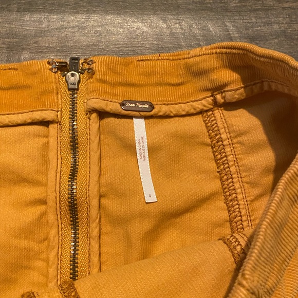 Free People Yellow Corduroy Skirt - Picture 7 of 7